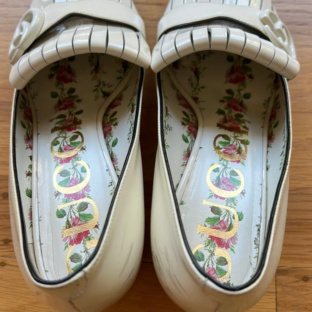 Gucci Marmont white patent leather heels - Picture 16 of 16